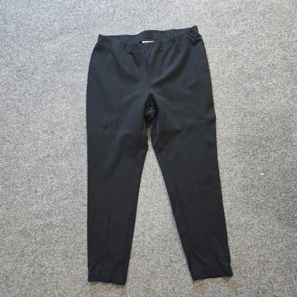 J Jill Pants Womens Medium Black Ponte Slim Leg Legging Stretchy Pull On Capsule
